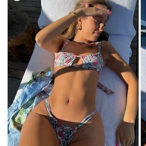 Strawberry Milk Mob Floral Swimwear Set